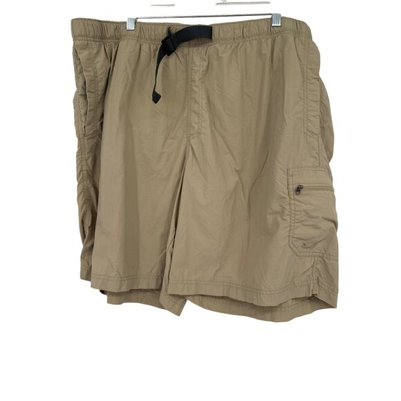Columbia Omni-Shade Mens Cargo Shorts size 3X Beige Nylon  hiking Sun Protection - Picture 1 of 4